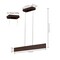 Jonathan Y Draper 32" Adjustable Integrated LED Metal Linear Pendant, Dark Brown Wood Finish JYL7018D - alternate 9