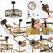 Jonathan Y Celeste 21.6" 6-Light Industrial Farmhouse 6-Speed Metal Mobile-App/Remote-Controlled Caged LED Ceil JYL9732B - alternate 4