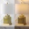 Jonathan Y Catherine 22" Modern Transitional Ceramic/Metal Square Ginger Jar LED Table Lamp, Yellow/White JYL3044C - alternate 4
