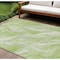 Homeroots 10' X 14' Green And Ivory Abstract Washable Indoor Outdoor Area Rug 582979 - alternate 1