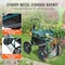 Vevor Rolling Garden Cart with Seat and Wheels Extendable Steer Handle Blue TC4501S-BL - alternate 3