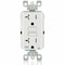 Leviton GFCI Receptacle, 20A, 125Vac, 5-20R, White GFWT2-W - alternate 1
