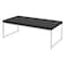 Osp Home Furnishings Wall Street  Coffee Table, Black / Chrome Finish WST12-BK - alternate 4