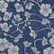 Homeroots 9' X 12' Navy Blue And Gray Floral Washable Indoor Outdoor Area Rug 600028 - alternate 5