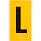 Brady Outdoor Vinyl 6 in Black on Yellow Letters L Card 1570-L - alternate 1