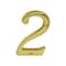 Ives House Number, Character: 2, 4 in H Character, Brass Character, Brass SC2-3026-605 - alternate 1