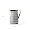 Homeroots 8" Gray And White Striped Metal Tapered Jug Vase 608593 - alternate 3