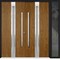 Vdomdoors Steel Double Doors Deux 1744 Natural Oak Sidelight Exterior Black Window Stainless Inserts Single M DEUX1744DEXD-OAKB-LH-W72+12 x H80 - alternate 1