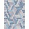 Homeroots 5' X 8' Denim Blue Geometric Washable Indoor Outdoor Area Rug 608059 - alternate 3