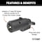 Curt Electrical Adapter, Plastic, For: 7-Way RV Blade Vehicle Socket to Fit 5-Way Flat Trailer Plugs 57251 - alternate 5