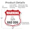 Signmission Dog Warning Shield Sign Bad Dog, 12 Inch X 12 Inch, Plastic Sign SHI-P-12-377 - alternate 4