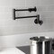 Kingston Brass Wall Mount Pot Filler Faucet, Matte Black KS4100CG - alternate 3