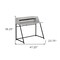 Homeroots 47" Gray and Black Wood and Metal Sled Computer Desk 489851 - alternate 4