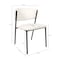 Manhattan Comfort Drift Metal Vegan Leather Side Chair in Ivory - Set of 4 DC1532-3 - alternate 5