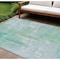 Homeroots 8' X 10' Sky Blue And Blue Abstract Washable Indoor Outdoor Area Rug 609223 - alternate 1