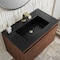 James Martin Vanities 31.5'' Single Vanity, Mid-Century Wlnt, Champagne Brass Base w/ Charcoal Black Composite Stone Top 805-V31.5-W-CB-CH - alternate 7