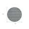 Homeroots 8' Round Blue and Cream Round Damask Washable Non Skid Indoor Outdoor Area Rug 563867 - alternate 5