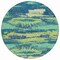 Homeroots 8' Emerald And Lime Green Round Abstract Washable Indoor Outdoor Area Rug 612499 - alternate 6