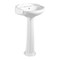 Kingston Brass 20" Ceramic Pedestal Sink, 4-Inch, 3 Hole, Glossy White VPB2034 - alternate 1