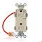 Leviton Straight Blade Receptacle, 5-15R, 15 A, 125V AC, Surface Mount, Self-Grounded MT162-1CI - alternate 1