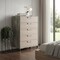 Homeroots 35" Brown Oak And Grey Solid And Manufactured Wood Five Drawer Chest 491542 - alternate 3