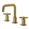 Kingston Brass Widespread Bathroom Faucet with Push Pop-Up Drain, Brushed Brass KS1417KNX - alternate 1