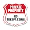 Signmission Private Property Shield Sign No Trespass, 12 inch X 12 inch, Aluminum Metal Sign, 2PK SHI-A-2PACK-12-454 - alternate 1