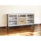 Homeroots 70" Light Gray Solid Wood Open shelving Distressed TV Stand 528737 - alternate 1
