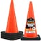 Xpose Safety Traffic Safety Cone, 28 in, PVC Plastic, 10 lb Weighted Base, DOT Approved, Orange, 4 pk OTC28-10L-4-X-S - alternate 1