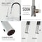 Vigo Bristol Single Handle Pull-Down Sprayer Kitchen Faucet in Stainless Steel and Matte Black VG02033STMB - alternate 3