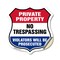 Signmission Private Property Shield Sign No Trespass, 18 Inch X 18 Inch, Vinyl Decal SHI-D-18-453 - alternate 1