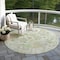 Homeroots 8' Artichoke Green Lavender And Beige Round Floral Washable Indoor Outdoor Area Rug 611182 - alternate 4
