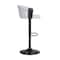 Homeroots Light Gray and Black Fabric with Metal Swivel Adjustable Height Bar Chair 534429 - alternate 6