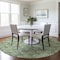 Homeroots 8' Green And Ivory Round Geometric Washable Indoor Outdoor Area Rug 583344 - alternate 3