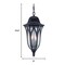Homeroots Antique Bronze Geometric Glass Hanging Light 397989 - alternate 2