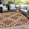 Homeroots 3' X 5' Brown And Ivory Geometric Washable Indoor Outdoor Area Rug 593780 - alternate 4