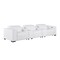 Homeroots 136" White Top Grain Leather Reclining USB Sofa And Storage 720316 - alternate 5