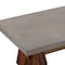 Homeroots 26" Gray And Brown Concrete And Solid Wood Coffee Table 520651 - alternate 4