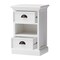 Homeroots 24" White Solid Wood Two Drawer Nightstand 397615 - alternate 4