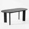 Homeroots 66" Black Solid Wood Oval Dining Table 712851 - alternate 3