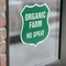 Signmission No Spray Shield Sign Organic Farm, 4 inch X 4 inch, Vinyl Decal, 2PK SHI-D-2PACK-4-406 - alternate 2