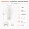 Euri Lighting A19 LED Bulb, 9W, 810 lm, 60W Eq., 2700K, GU24, CEC, JA8, Title 24, UL EA19-9W5020CG - alternate 5