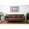 Homeroots 82" Dark Brown Rustic Leather Sofa With Toss Pillows 607320 - alternate 3