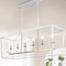 Jonathan Y Pagoda 49" 6-Light Classic Traditional Metal Linear Cage Lantern LED Pendant, White/Brass Gold JYL7439E - alternate 7