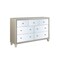 Homeroots 63" Champagne Solid and Manufactured Wood Mirrored Seven Drawer Triple Dresser 486521 - alternate 1