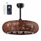 Jonathan Y Cassidy 23" 6-Light Modern Bohemian 6-Speed Metal/Rattan Mobile-App/Remote-Controlled Height-Adjusta JYL9728A - alternate 1