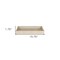 Homeroots 16in Cream Wood and Vinyl Faux Shagreen Serving Tray With Gold Handles 518597 - alternate 3