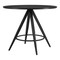 Homeroots 36" Black Wood and Steel Round Top Dining Table 602237 - alternate 6