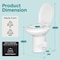 Serenelife RV Toilet - Small Camp Toilet with Foot Pedal and a Hand Sprayer, Leak-Proof SLCATL470 - alternate 3