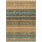 Homeroots 5' X 8' Wheat Brown And Teal Blue Striped Washable Indoor Outdoor Area Rug 614852 - alternate 4